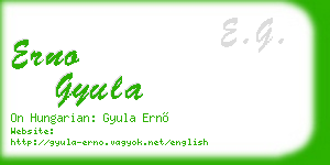 erno gyula business card